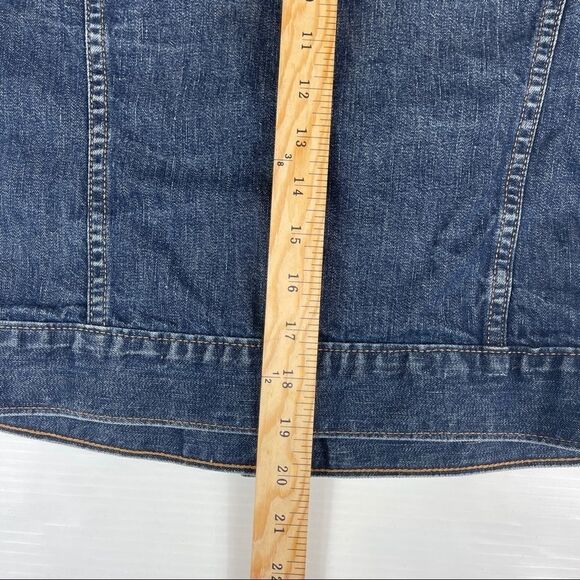 GUESS Denim Jean Jacket Women’s Size Small Dark Blue - Picture 5 of 7